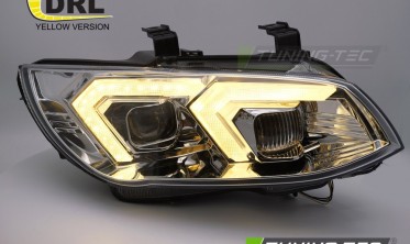 Ксенонові передні фари BMW E92, E93 LCI жовті діодні габарити  фото