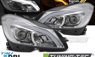 Тюнінг фари передні Mercedes C W204 2011-2014 динамічні повороти фото