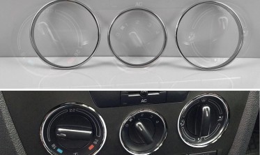 Декоративные кольца на ручки печки Skoda Octavia 2 фото
