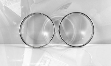 Хром кольца на обдувы Toyota Rav 4 фото