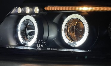 Фари передні VW Passat B5 дорестайл тюнінгові чорні фото