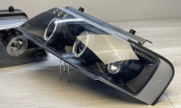 Фари передні VW Passat B5 дорестайл тюнінгові чорні фото