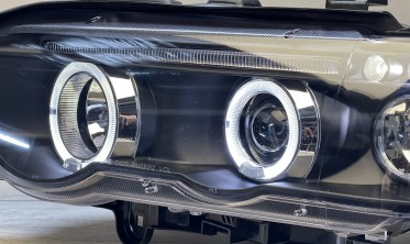 Передні фари з лінзами та кільцями BMW X5 E53 дорестайл фото