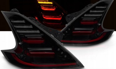 Тюнінг ліхтарі задні Nissan 370Z 2009-2020 стопи black smoke full led фото