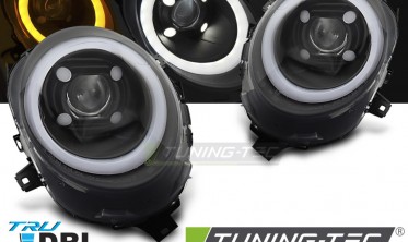 Фари передні Mini Cooper F55 F56 F57 чорні оптика тюнінг білінзи фото