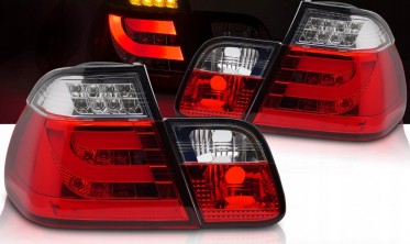 Задні ліхтарі тюнінг BMW 3 E46 LCI sedan 2001-2005 діодні стопи red white фото