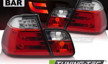 Задние фонари тюнинг BMW 3 E46 LCI sedan 2001-2005 диодные стопы red white фото
