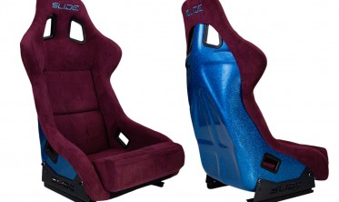Спортивное сидение ковш Slide KS2 Premium Dark Purple Welur Sea-Blue Glitter фото