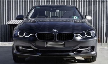Чорні фари передні BMW F30/F31 дорестайл з діодними ДХО фото