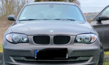 Передние фары BMW E87 / E81 / E82 / E88 черные с кольцами фото