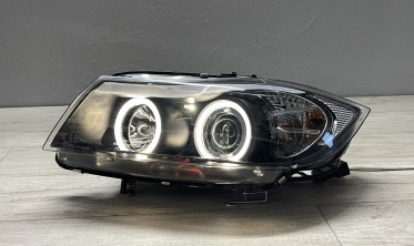 Фары передние тюнинговые BMW E90, E91 с кольцами 05-08  фото