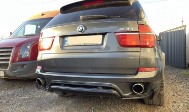 Диффузор заднего бампера BMW X5 E70 LCI в стиле Aero фото