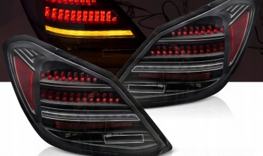Задние фонари Mercedes C W205 седан диодные стопы black red фото
