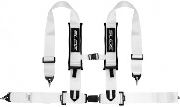 Ремені безпеки 4-точки 3 дюйма SLIDE V2, білі фото
