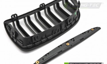 Решетка радиатора BMW 3 E90, E91 2005-2008, черная матовая  фото