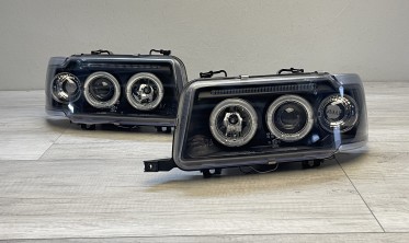 Тюнінгові фари передні Audi 80 B4 з кільцями фото