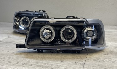 Тюнінгові фари передні Audi 80 B4 з кільцями фото