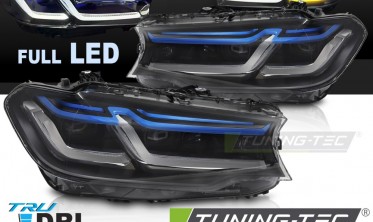 Передні фари BMW 5 G30, G31 2017-2020 чорні full led тюнінг оптика фото