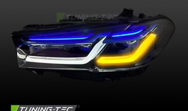 Передні фари BMW 5 G30, G31 2017-2020 чорні full led тюнінг оптика фото