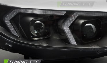 Передние фары черные BMW F32, F33, F36 2013-2017 full led оптика под ксенон фото