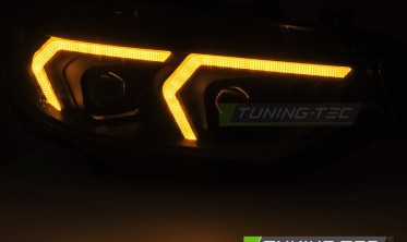 Передние фары черные BMW F32, F33, F36 2013-2017 full led оптика под ксенон фото