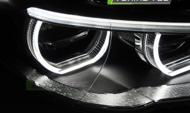 Передні фари чорні BMW 5 F10, F11 2010-2013 full led оптика під ксенон фото