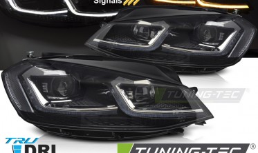 Тюнинг фары передние VW Golf 7 2017-2019 оптика silver line фото