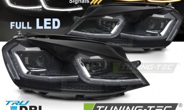 Диодные фары передние VW Golf 7 2013-2017 оптика full led silver фото