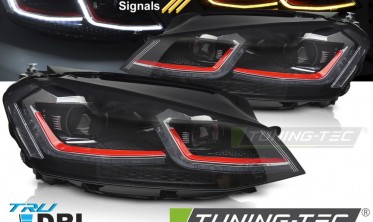 Фары передние VW Golf 7 2013-2017 тюнинг оптика с диодами red line фото