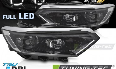 Диодные фары передние VW Passat B8 2014-2019 черная тюнинг оптика led фото
