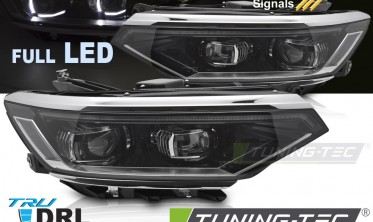 Черные фары передние VW Passat B8 2019-2023 тюнинг оптика full led фото
