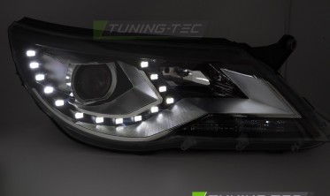 Фари передні з лінзою VW Tiguan MK1 2007-2011 тюнінг оптика з діодами фото