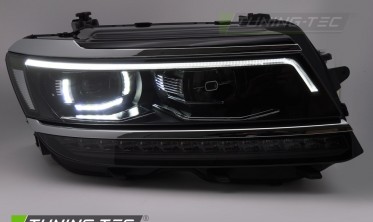 Тюнінг фари передні VW Tiguan MK2 2015-2020 чорна оптика full led фото