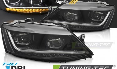 Фары передние VW Jetta MK6 2011-2018 тюнинг оптика с диодными поворотами фото