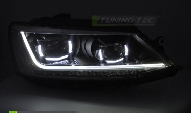 Фари передні VW Jetta MK6 2011-2018 тюнінг оптика з діодними поворотами фото