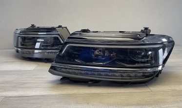 Тюнінг фари передні VW Tiguan MK2 2015-2020 чорна оптика full led фото