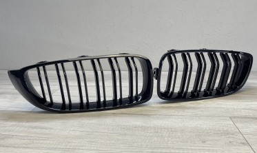 Решетка радиатора тюнинг BMW F32 / F33 / F36 черная глянцевая фото