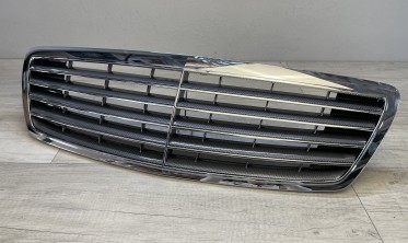 Тюнінгова решітка радіатора Mercedes S W220 хром + карбон фото