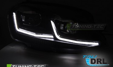 Фары передние тюнинг VW Golf 7 2017-2019 silver оптика с ДХО фото