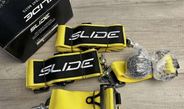 Ремень безопасности с быстрым замком для автоспорта 4 точки Slide V2 желтого цвета фото