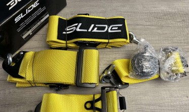 Ремень безопасности с быстрым замком для автоспорта 4 точки Slide V2 желтого цвета фото
