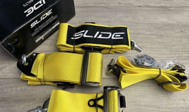 Ремень безопасности с быстрым замком для автоспорта 4 точки Slide V2 желтого цвета фото