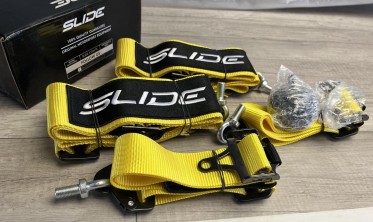 Ремень безопасности с быстрым замком для автоспорта 4 точки Slide V2 желтого цвета фото