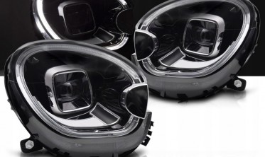  Тюнінг фари передні Mini Cooper R60 R61 2010-2016 чорна оптика full led фото