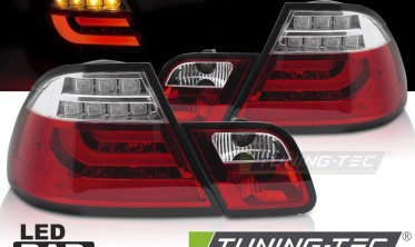 Діодні ліхтарі задні BMW 3 E46 coupe рестайл 2003-2006 тюнінг стопи red white фото