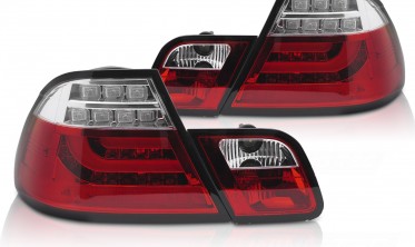 Діодні ліхтарі задні BMW 3 E46 coupe рестайл 2003-2006 тюнінг стопи red white фото