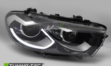 Диодные фары передние VW Scirocco 2008-2014 черная тюнинг оптика led фото