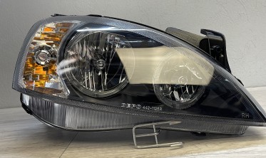 Черные фары передние с кольцами Opel Corsa C фото