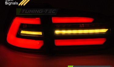 Диодные тюнинг фонари задние VW Golf 7 SW универсал 2013-2017 темные стопы фото