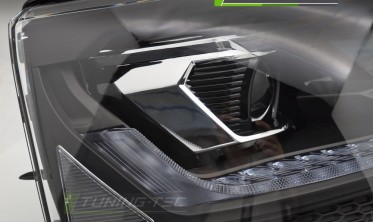 Фары передние full led VW T5.1 2010-2015 тюнинг оптика black chrome фото
